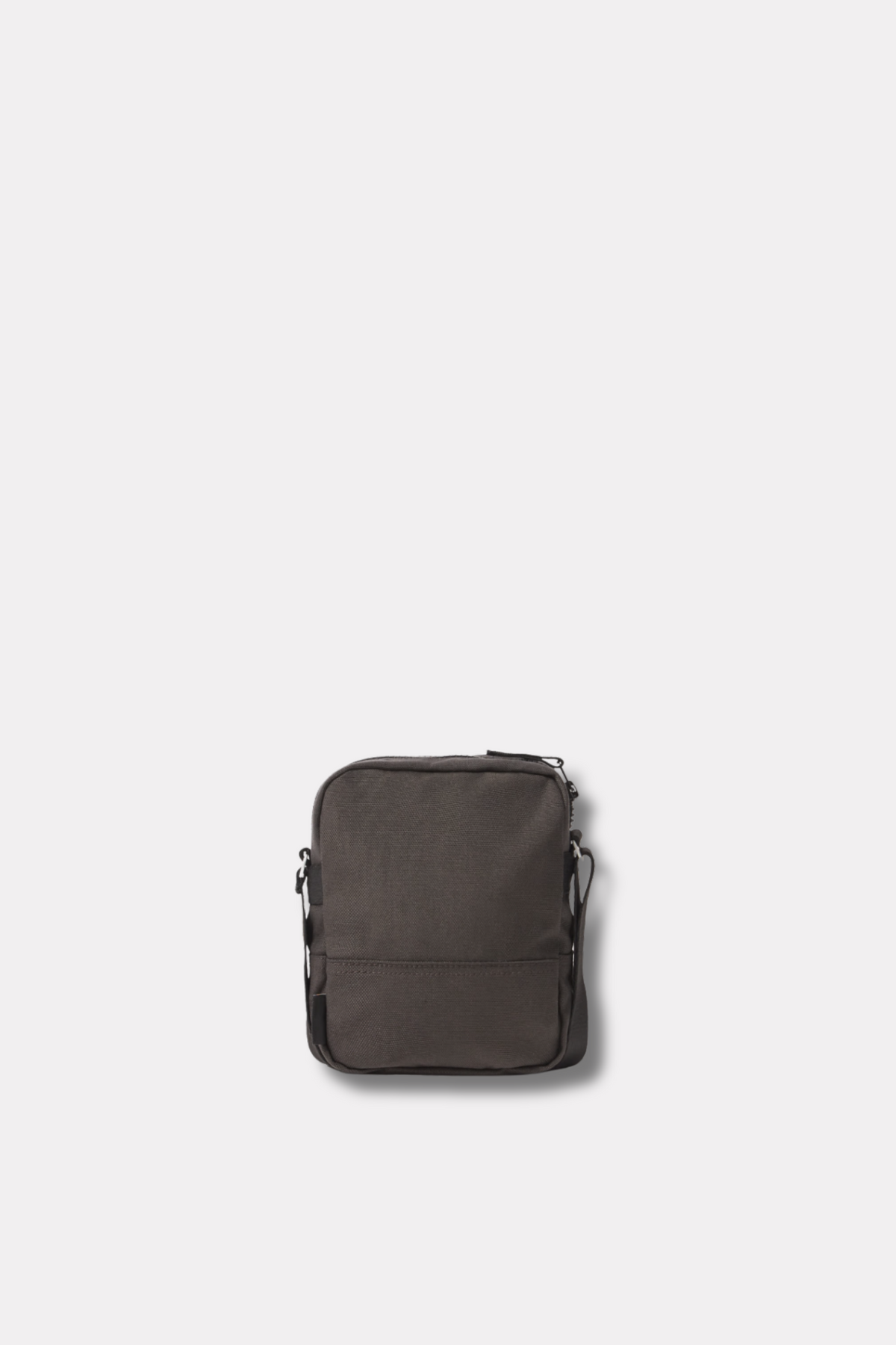Pouch Bag With Multiple Pockets And Top Zip Fastening Lead Grey