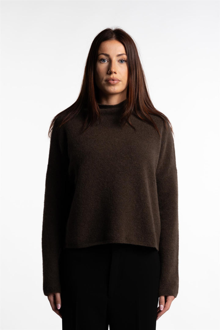 Mika Yak Funnelneck Sweater- Driftwood