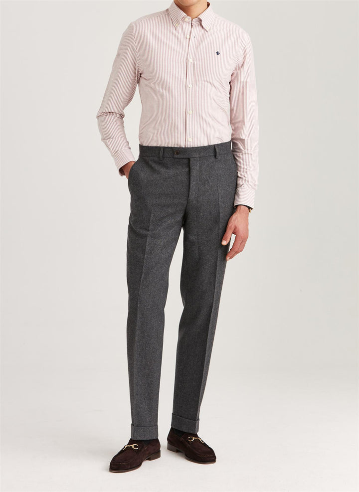 Douglas Oxford Slim Fit Shirt Red Striped