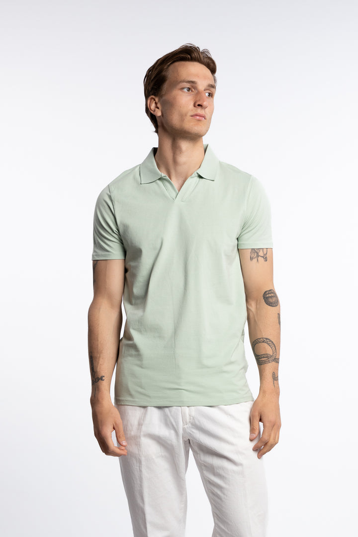Stretch Polo Shirt Pastel Green