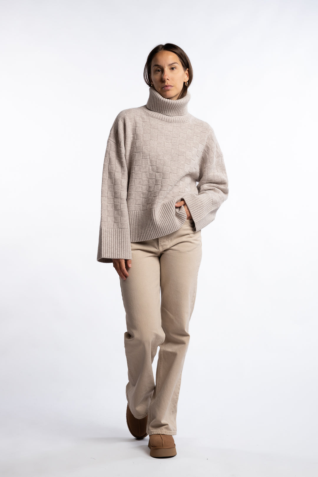 Karine Merino Sweater- Beige