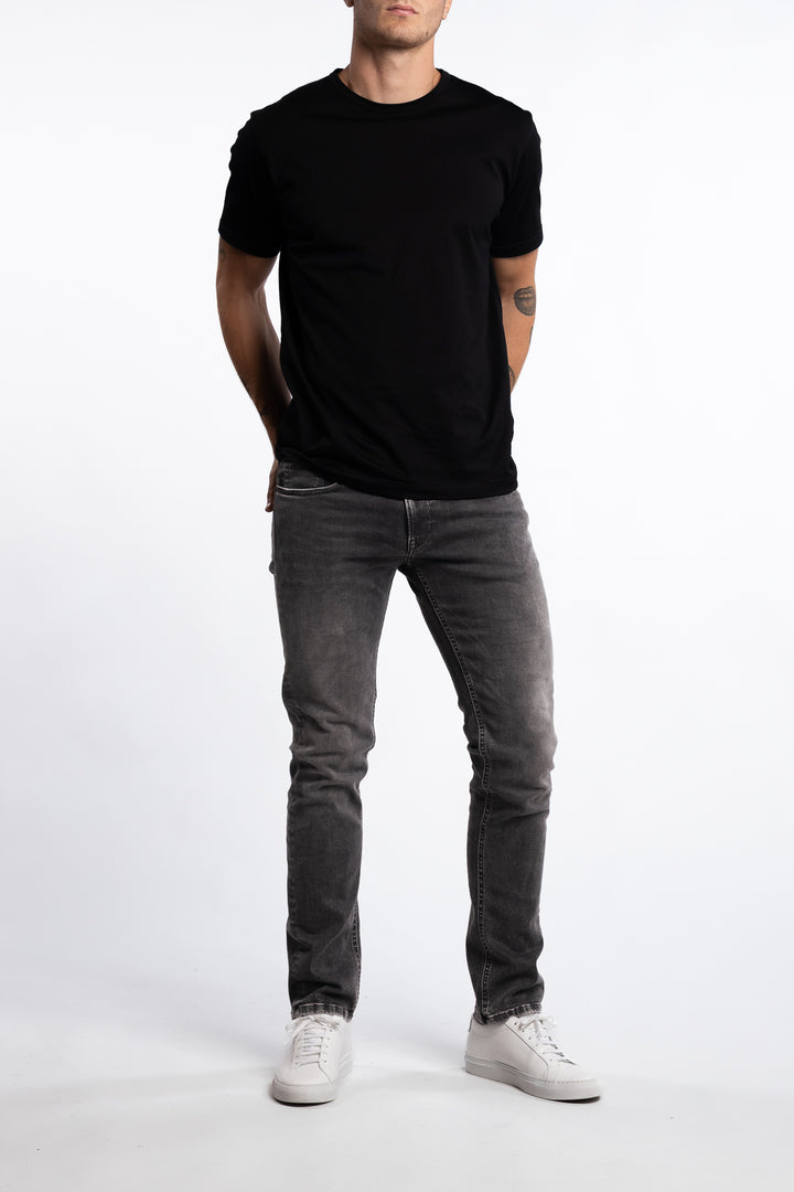 Replay Grover Straight Fit Hyperflex Black Stretch Denim