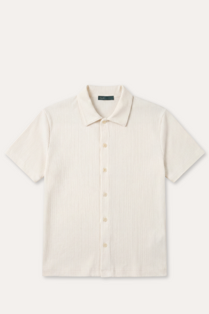 Rib Cotton Shirt Off White