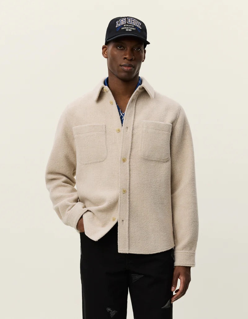Lennon Bouclé Overshirt Ivory
