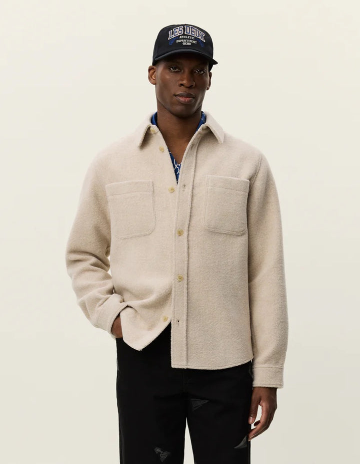 Lennon Bouclé Overshirt Ivory