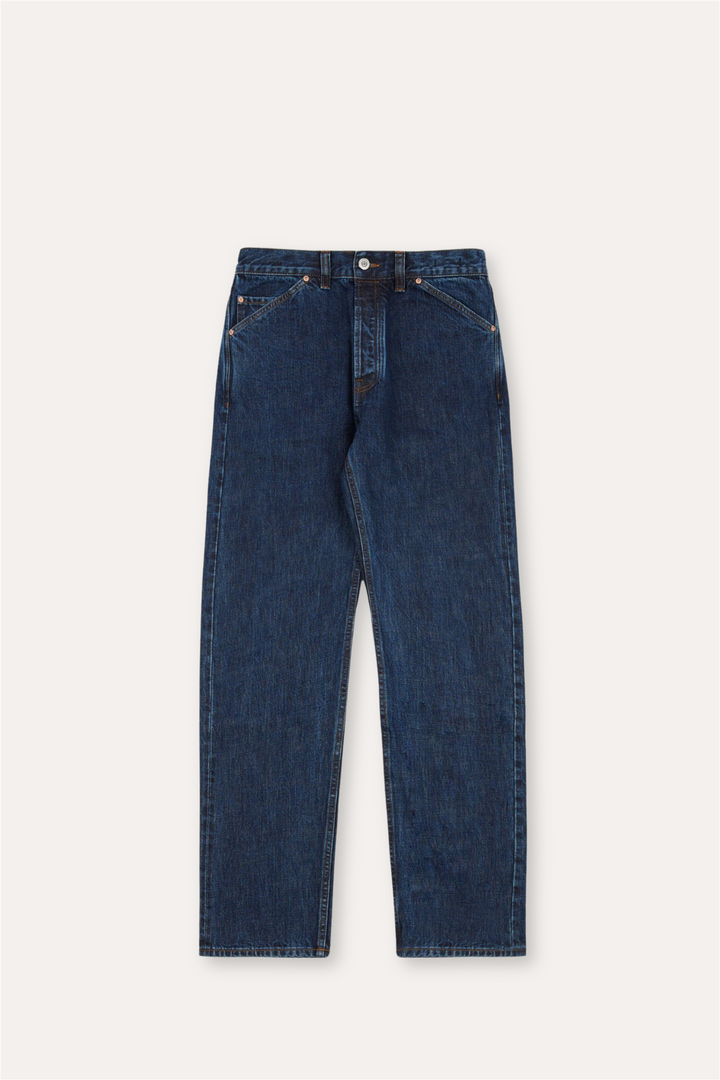 14,2 Oz 5-Pocket Mid-Waist Japanese Selvedge Denim Stone Wash