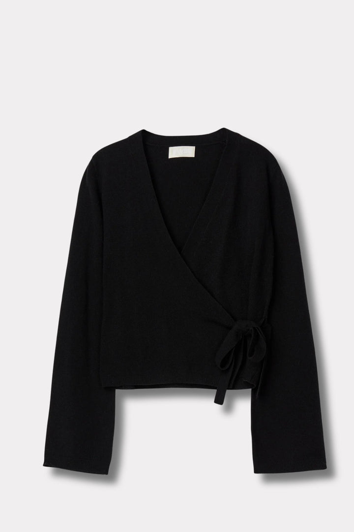 Ballet Wrap Cardigan - Jet Black