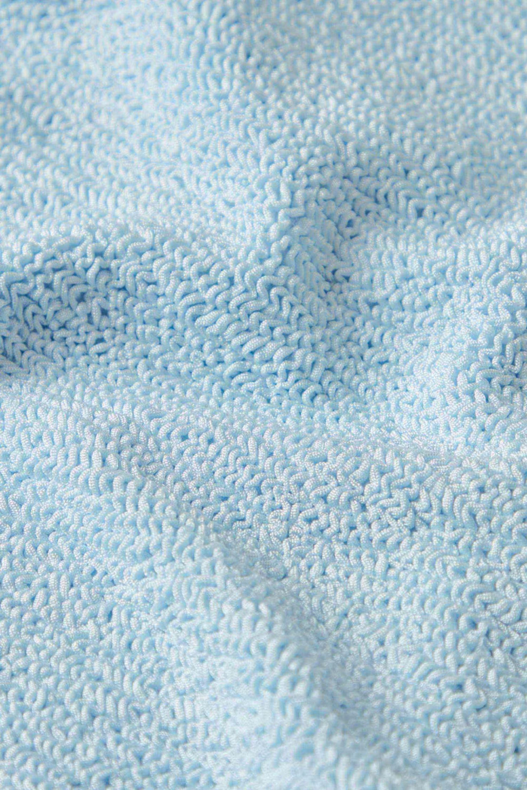 Square Neck Swim- Metallic Ice Blue