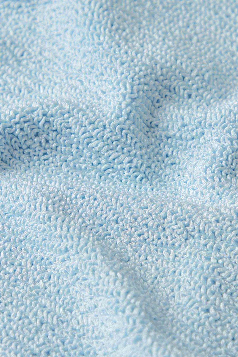 Square Neck Swim- Metallic Ice Blue
