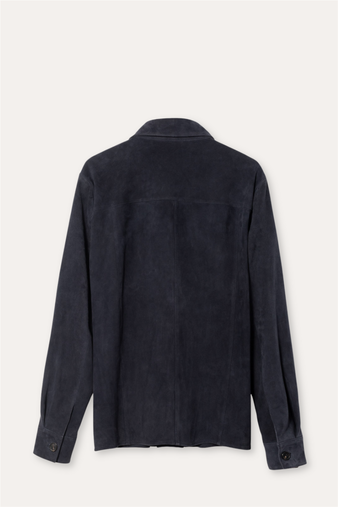 Suede Shirt Jacket Dark Blue