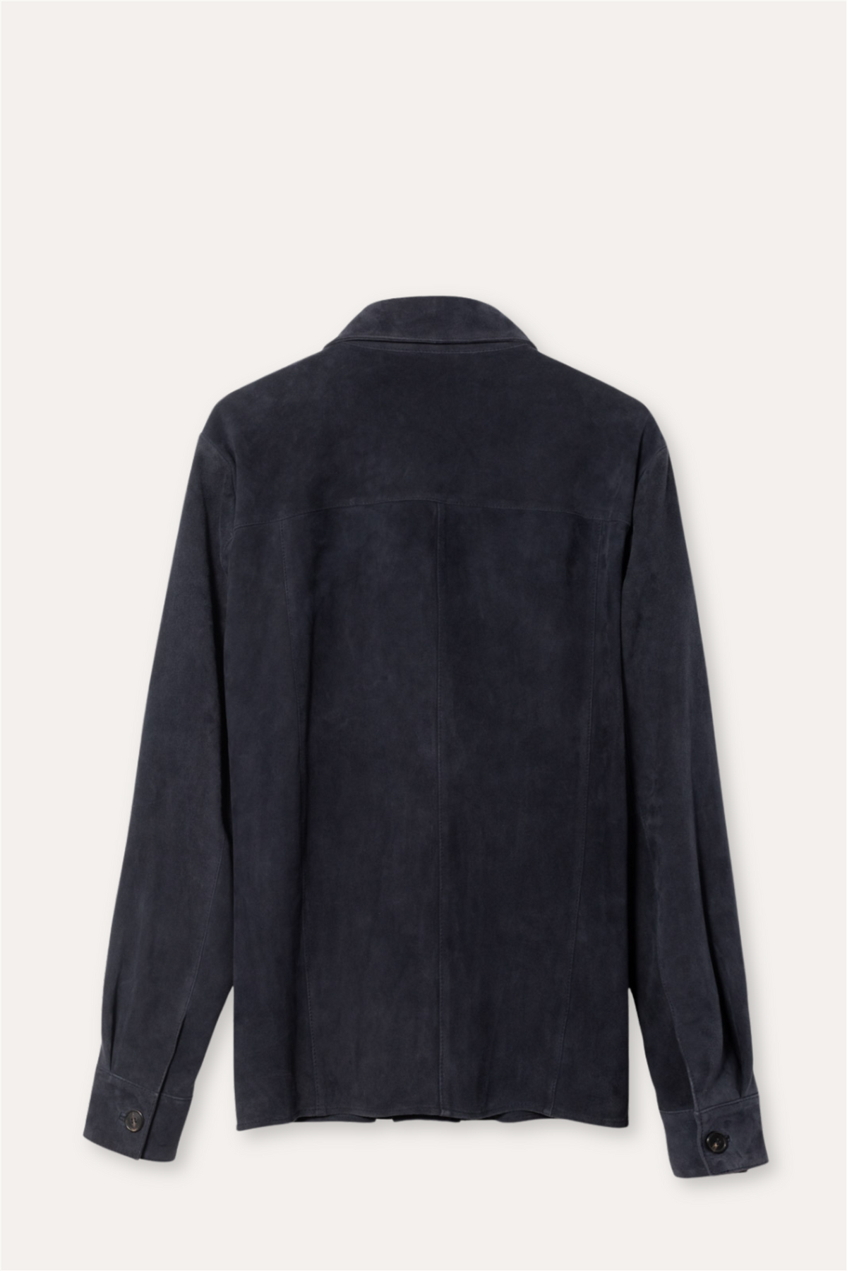 Suede Shirt Jacket Dark Blue