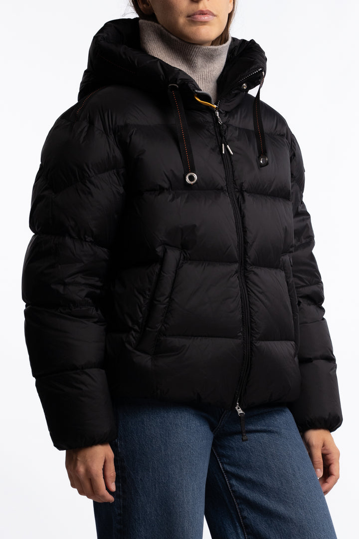 Tilly Hooded Down Jacket- Black