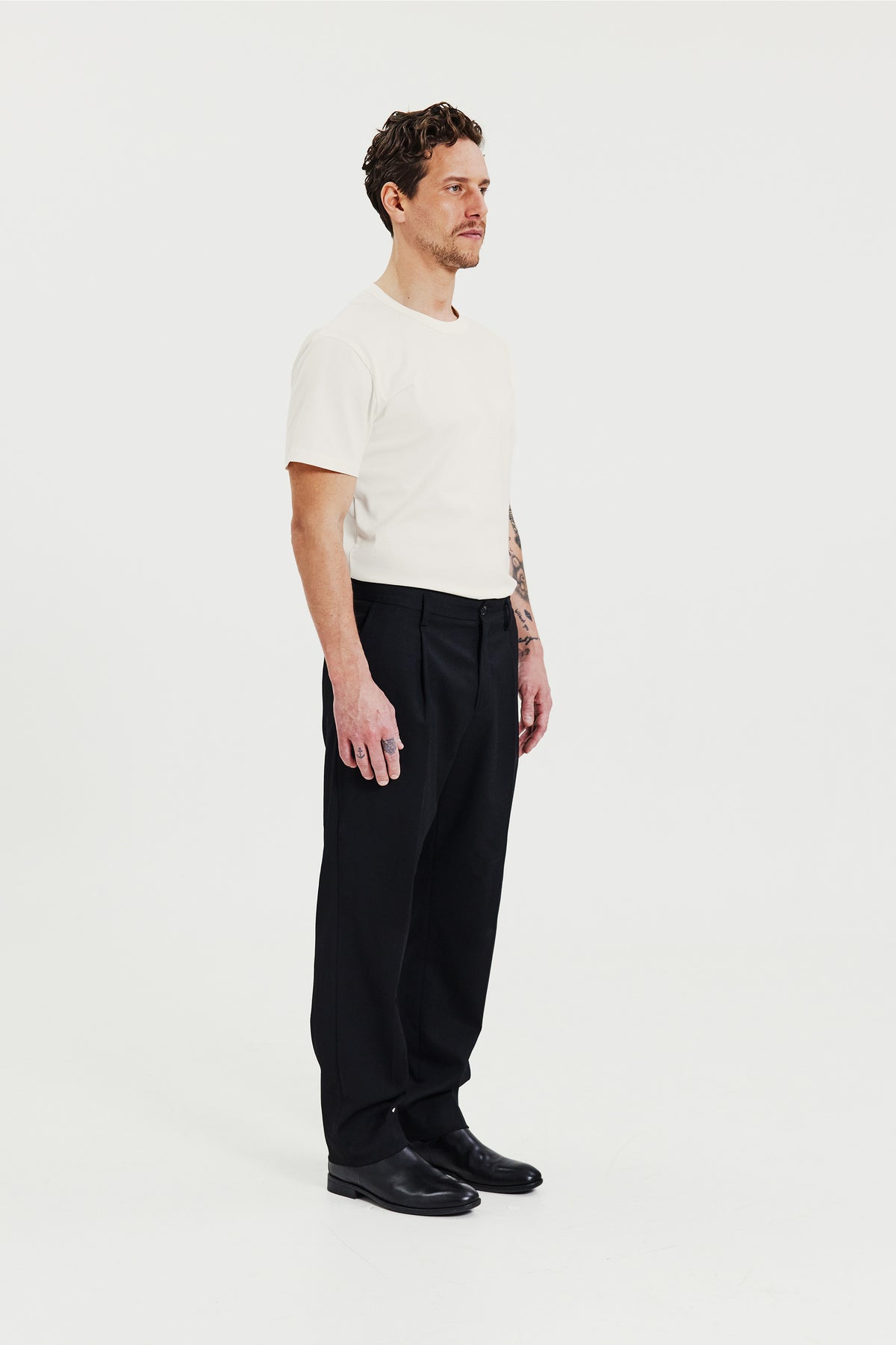 Pima Cotton Crew Neck T-Shirt Ivory