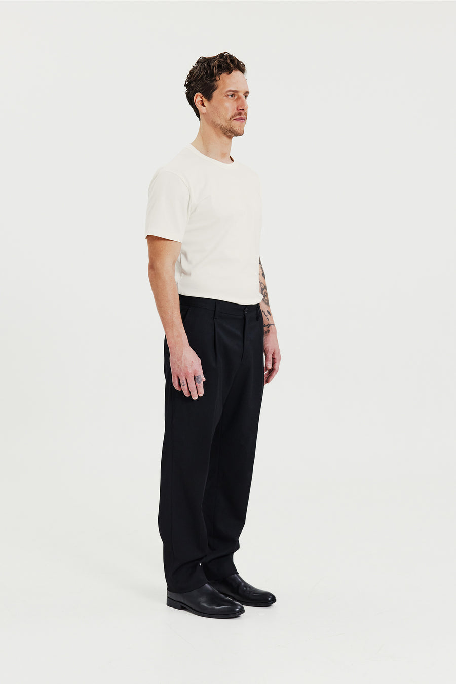 Pima Cotton Crew Neck T-Shirt Ivory