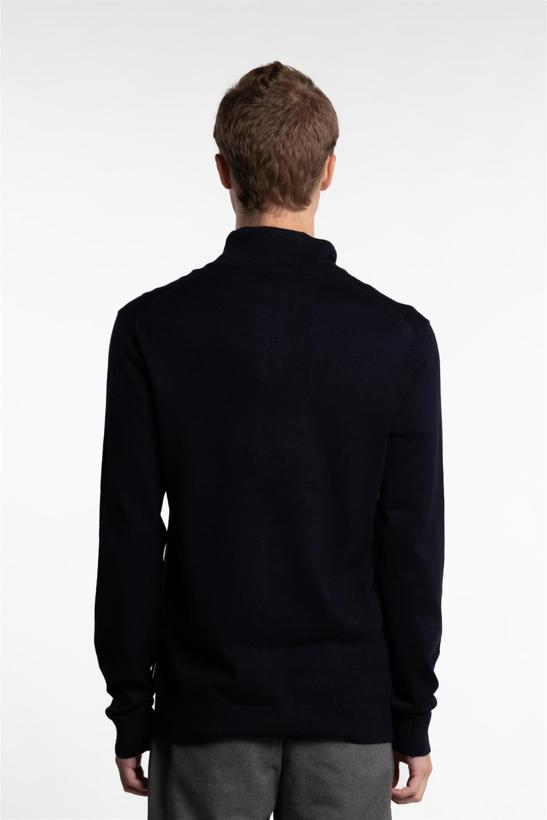 Half Zip Mélange Knit Navy