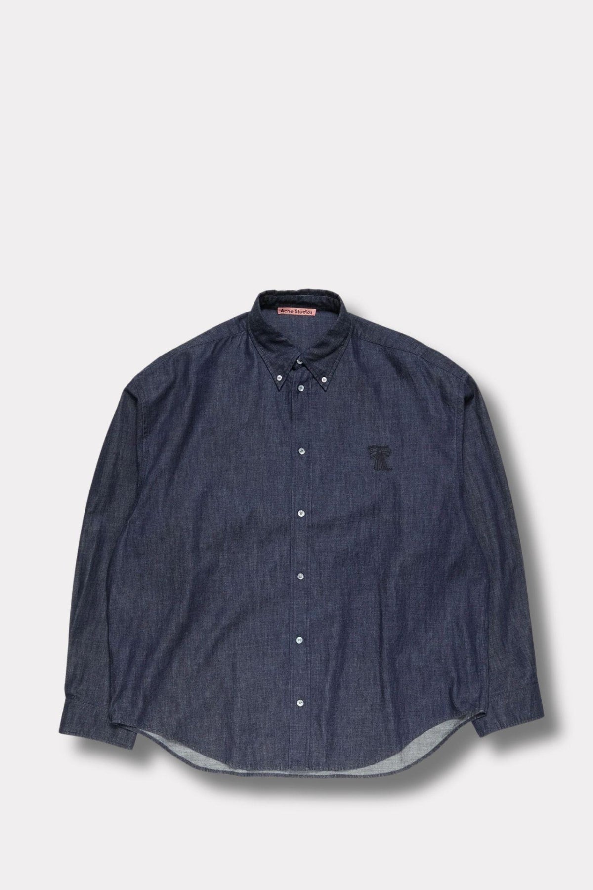 Denim Button-Up Shirt Mid Blue