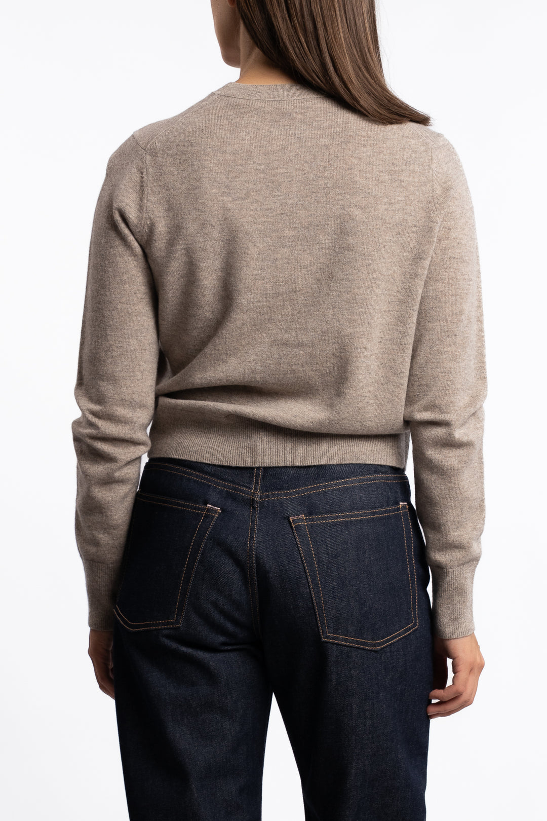 Cardigan Yak Wool- Greige melange