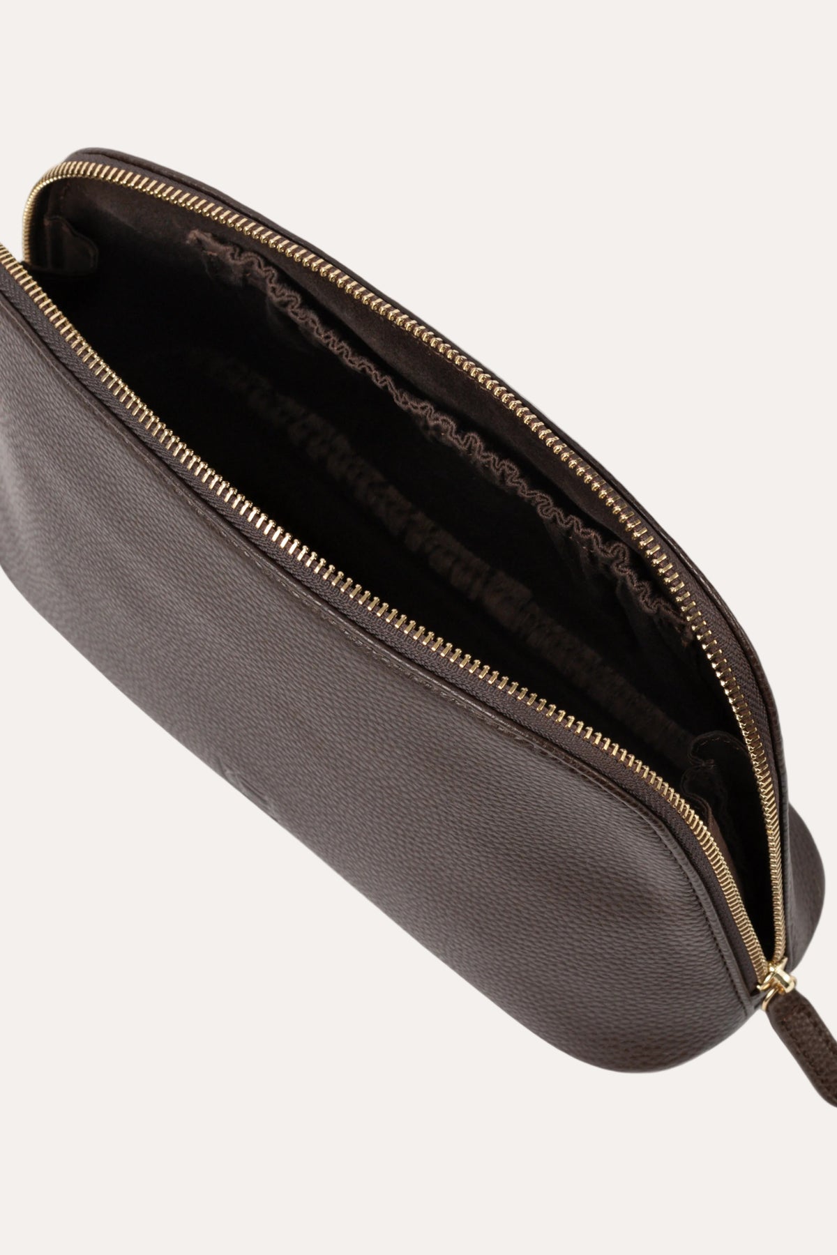 Cosmetic Pouch Large - Dark Brown, Camilla Pihl - åpen