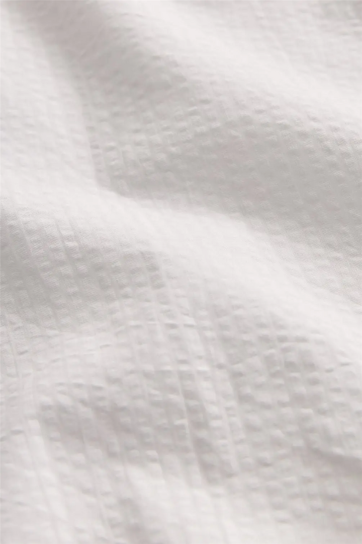 Seersucker Shirt Slim Fit White