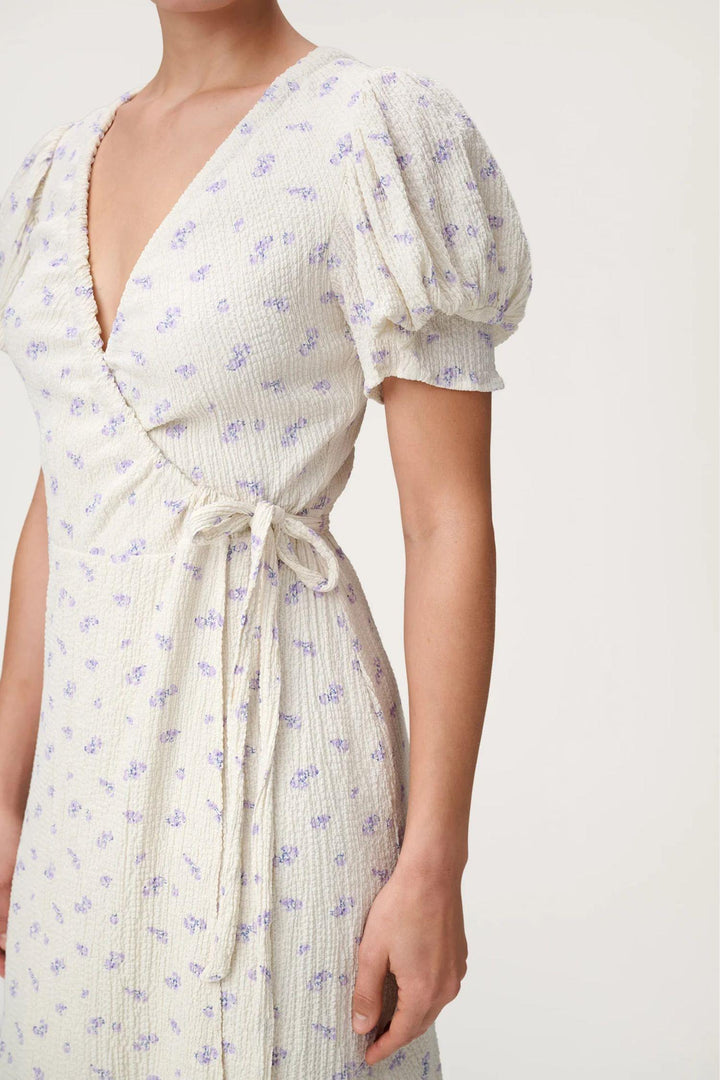 Ferrone Midi Dress Lavender Rose/ White Cream