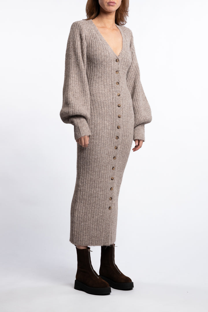 Montana Dress- Beige Melange