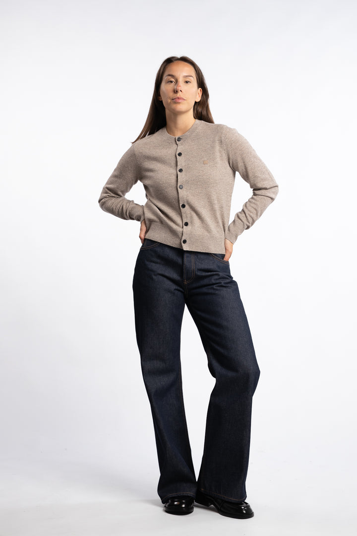 Cardigan Yak Wool- Greige melange