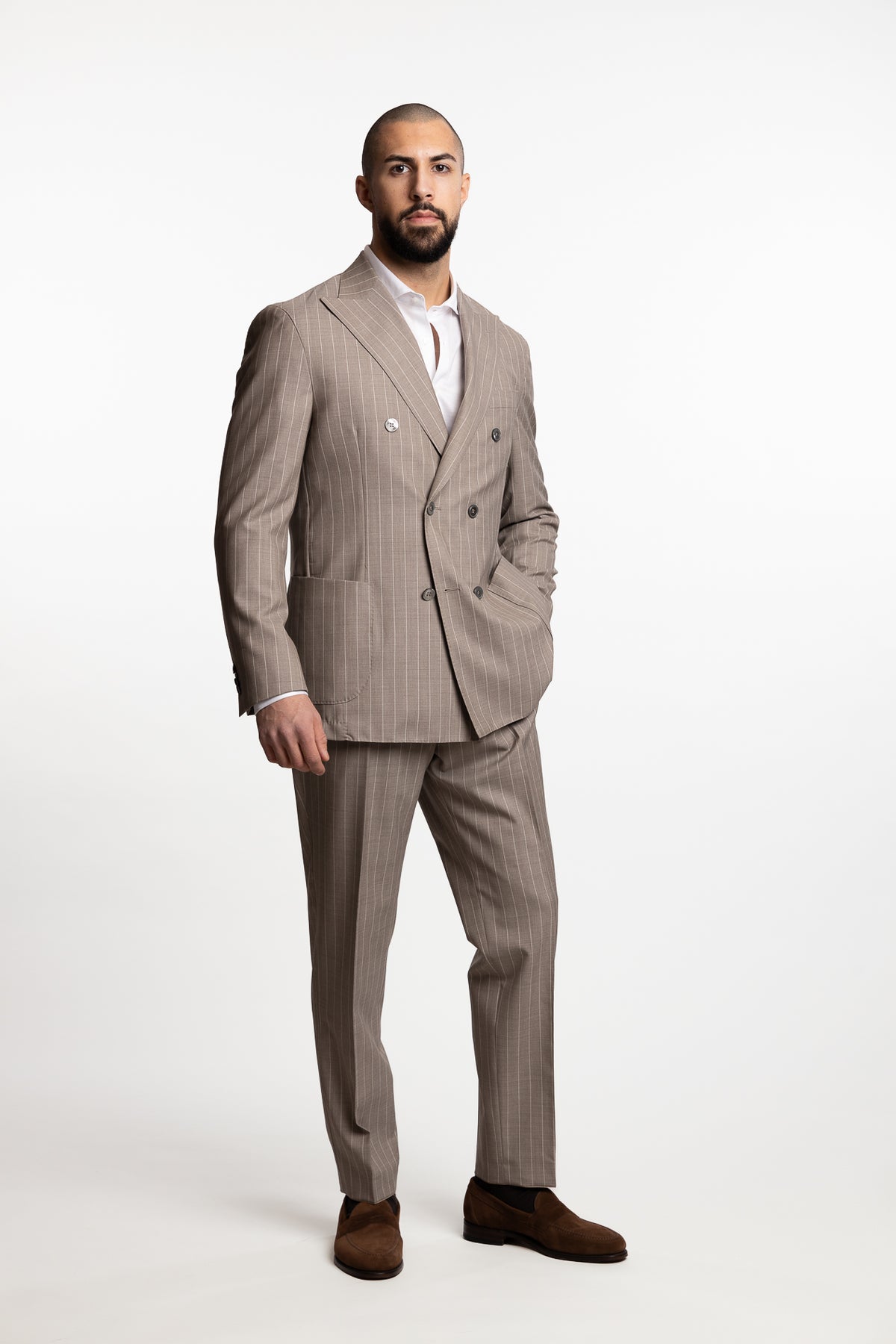 Vicenza DB Wool Blazer Trench Beige