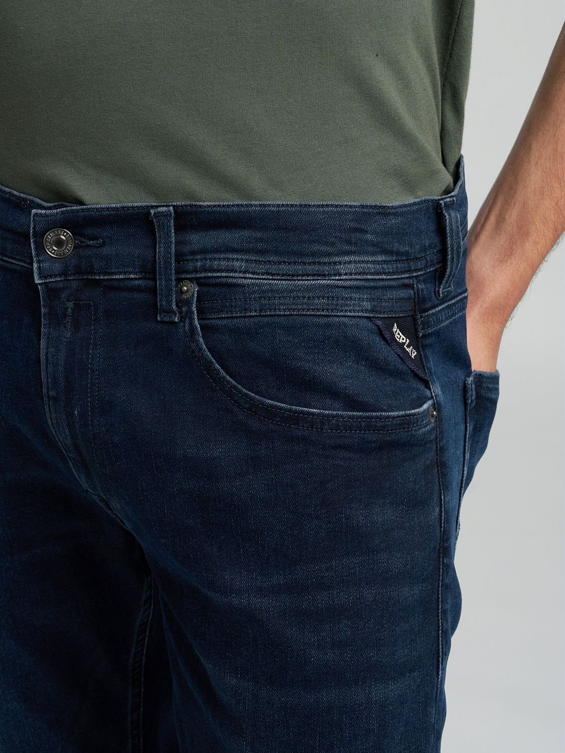 Grover Straight Fit Hyperflex Dark Blue Jeans