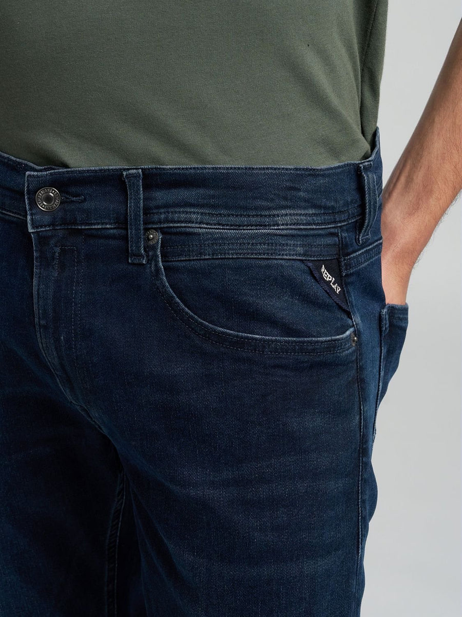 Grover Straight Fit Hyperflex Dark Blue Jeans
