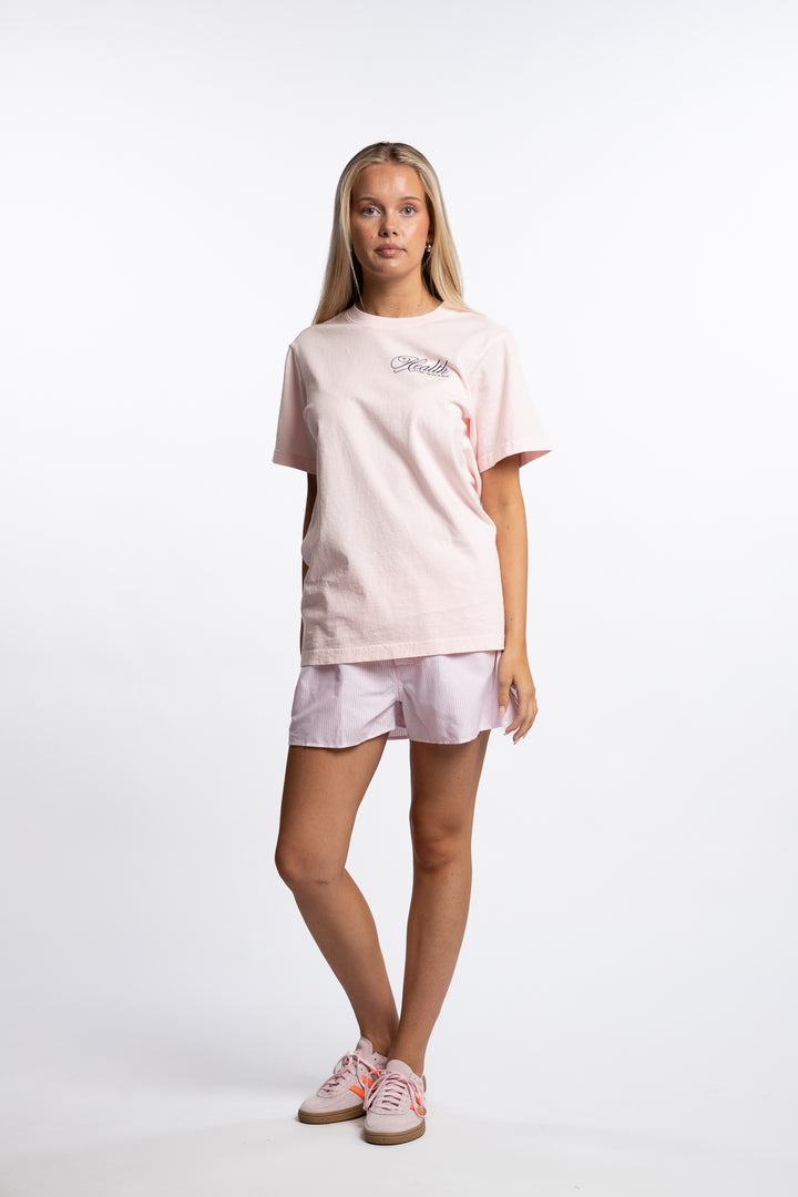 Serif Logo Oxford Boxer- Pink/white Thin Stripe