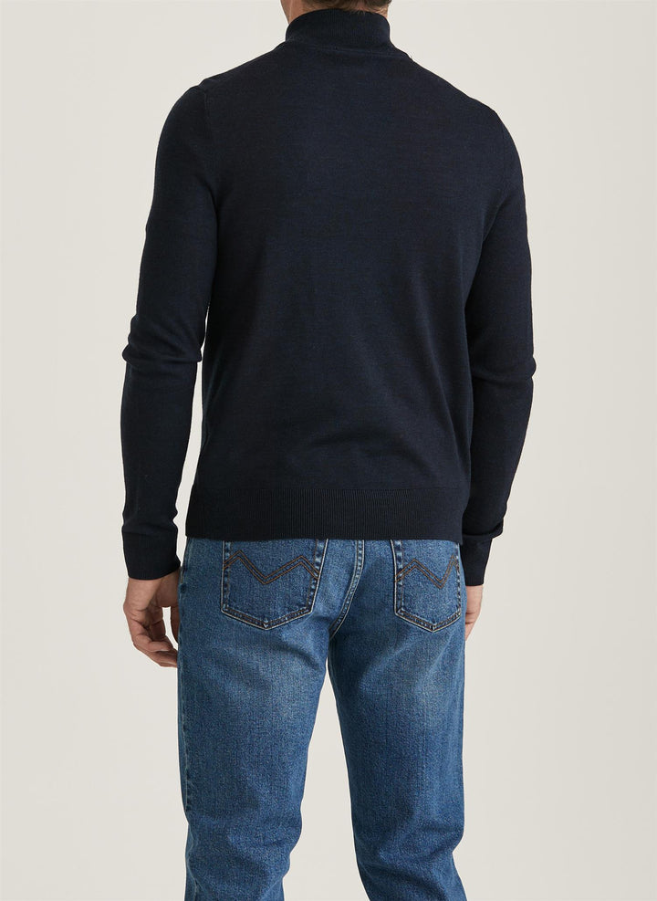 Merino Full-Zip Cardigan Navy