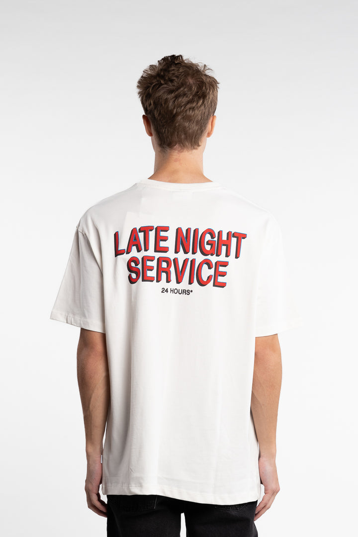 Late Night Service T-shirt Light Ivory