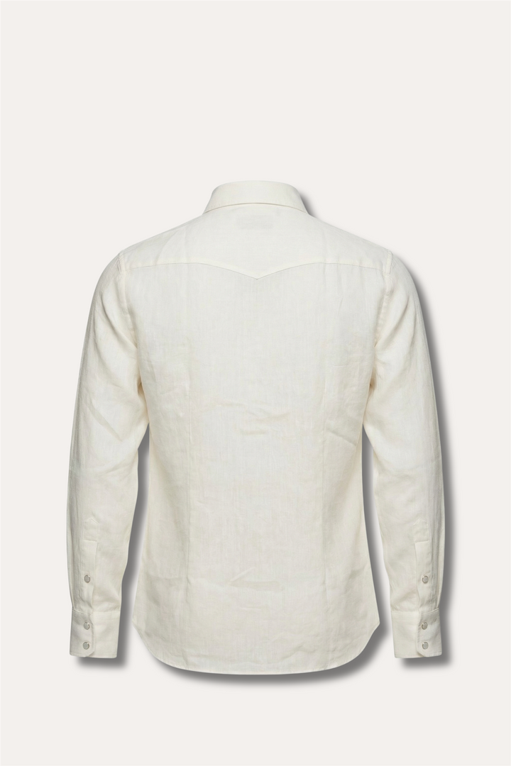 Dandylife Denim Western Shirt White