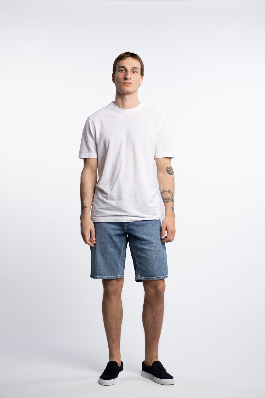 Grover Regular Fit Cotton/Stretch Shorts Light Blue