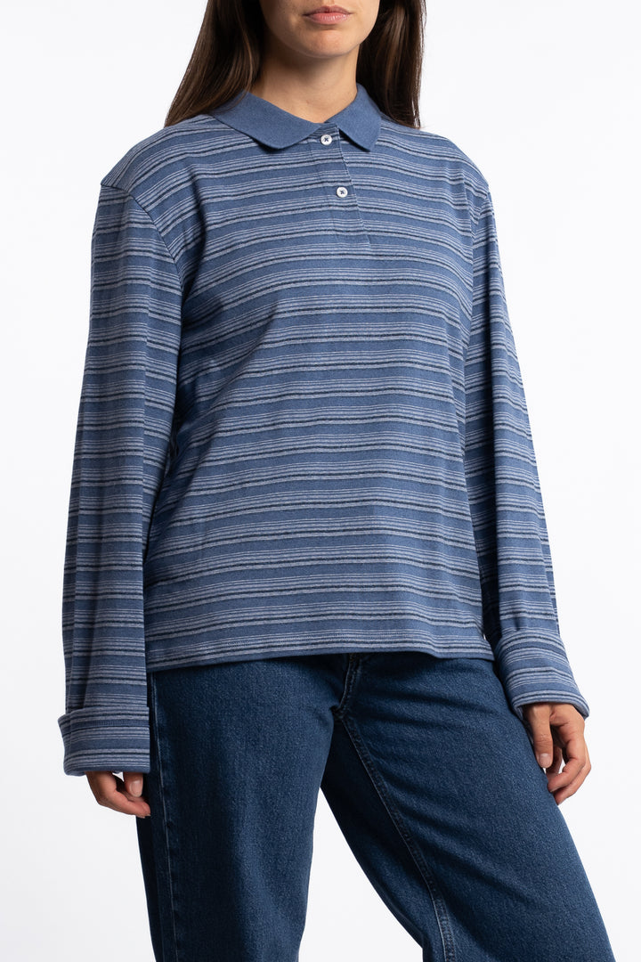 Sunny Polo- Blue Stripe