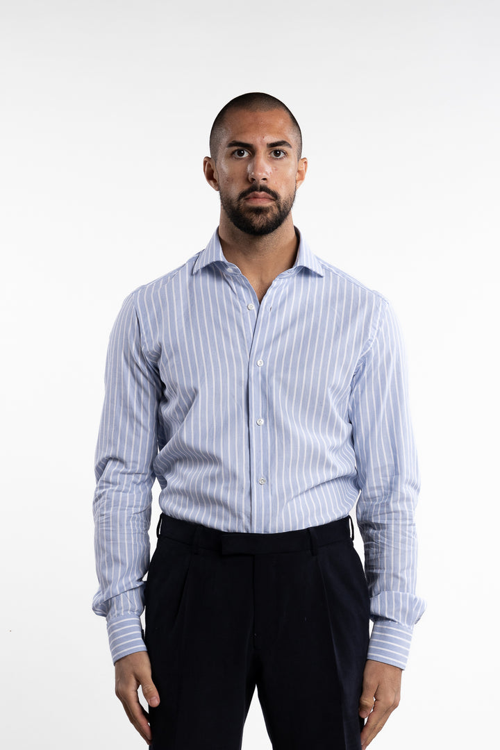 Culto Cotton Shirt Blue Stripes