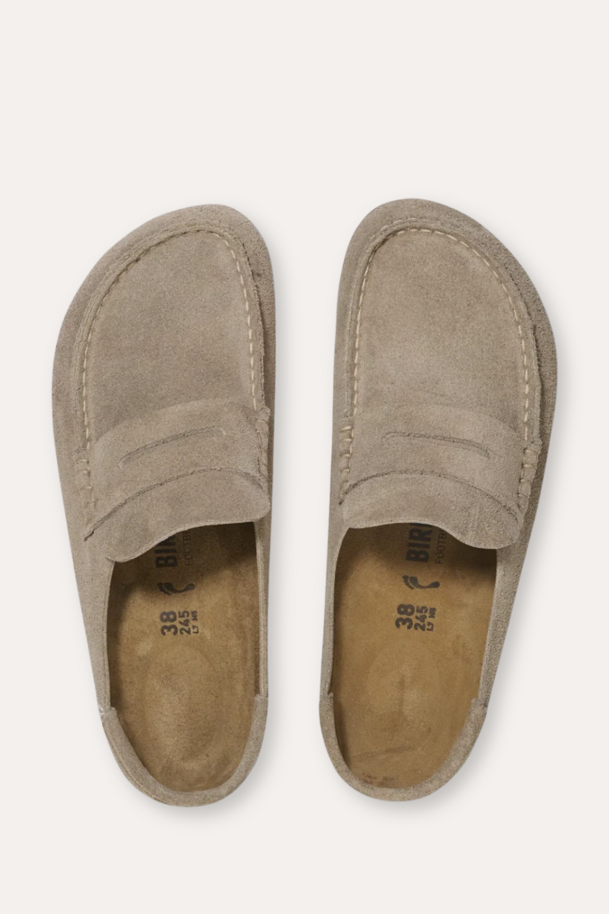 Men's Naples Wrapped Suede Leather Taupe