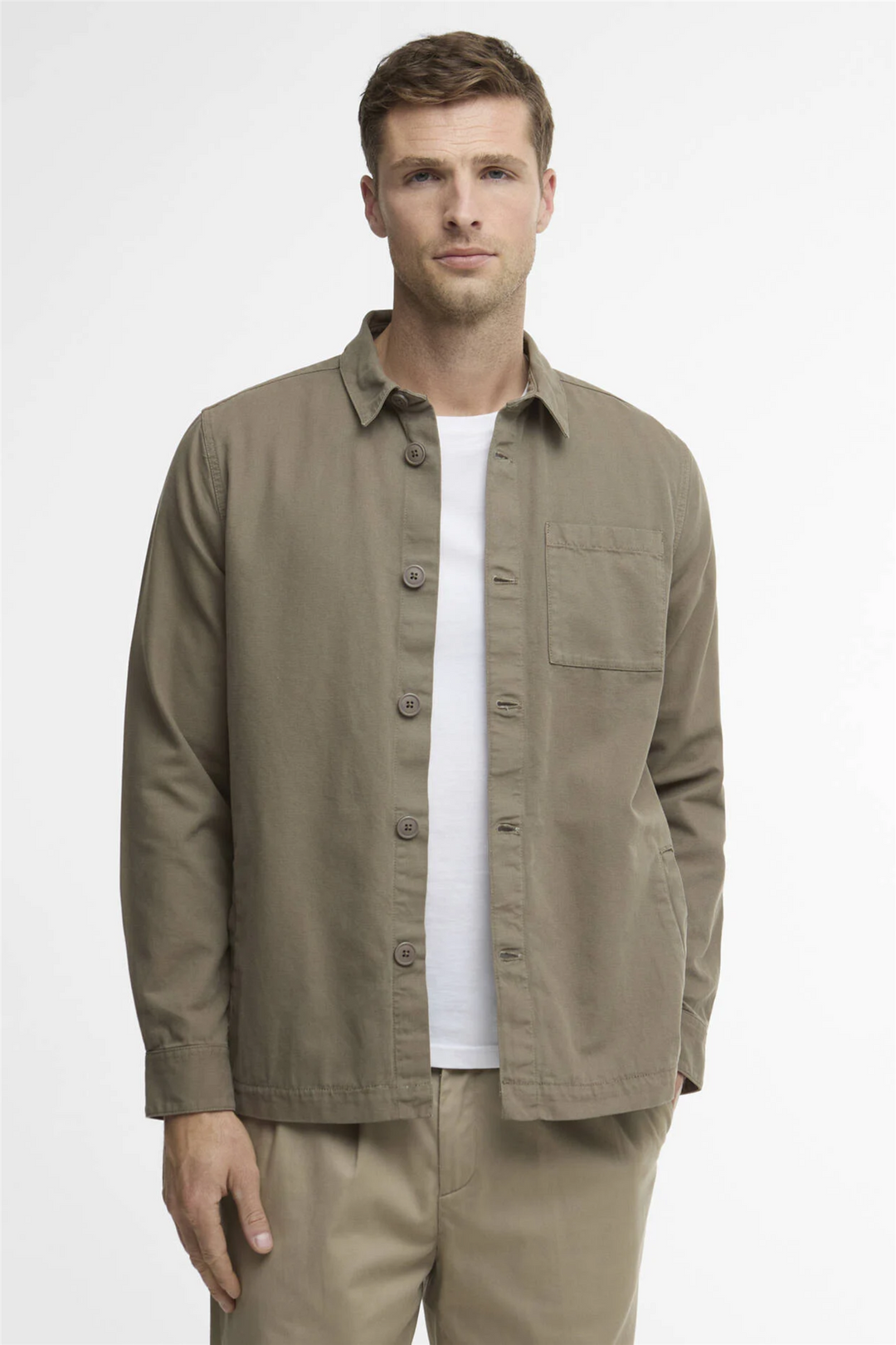 Washed Overshirt Smokey Olive