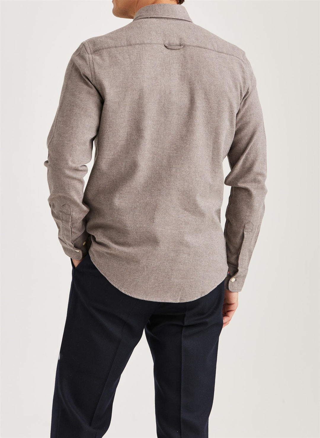 Twill Flannel Classic Fit Shirt Brown