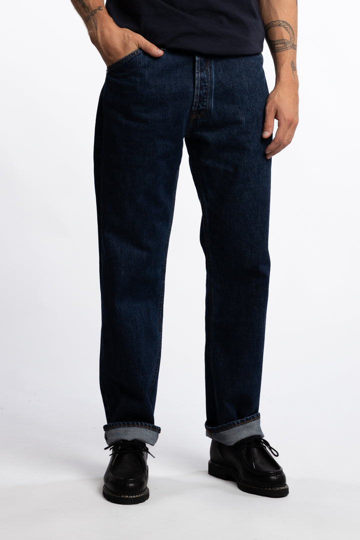 14,2 Oz 5-Pocket Mid-Waist Japanese Selvedge Denim Stone Wash