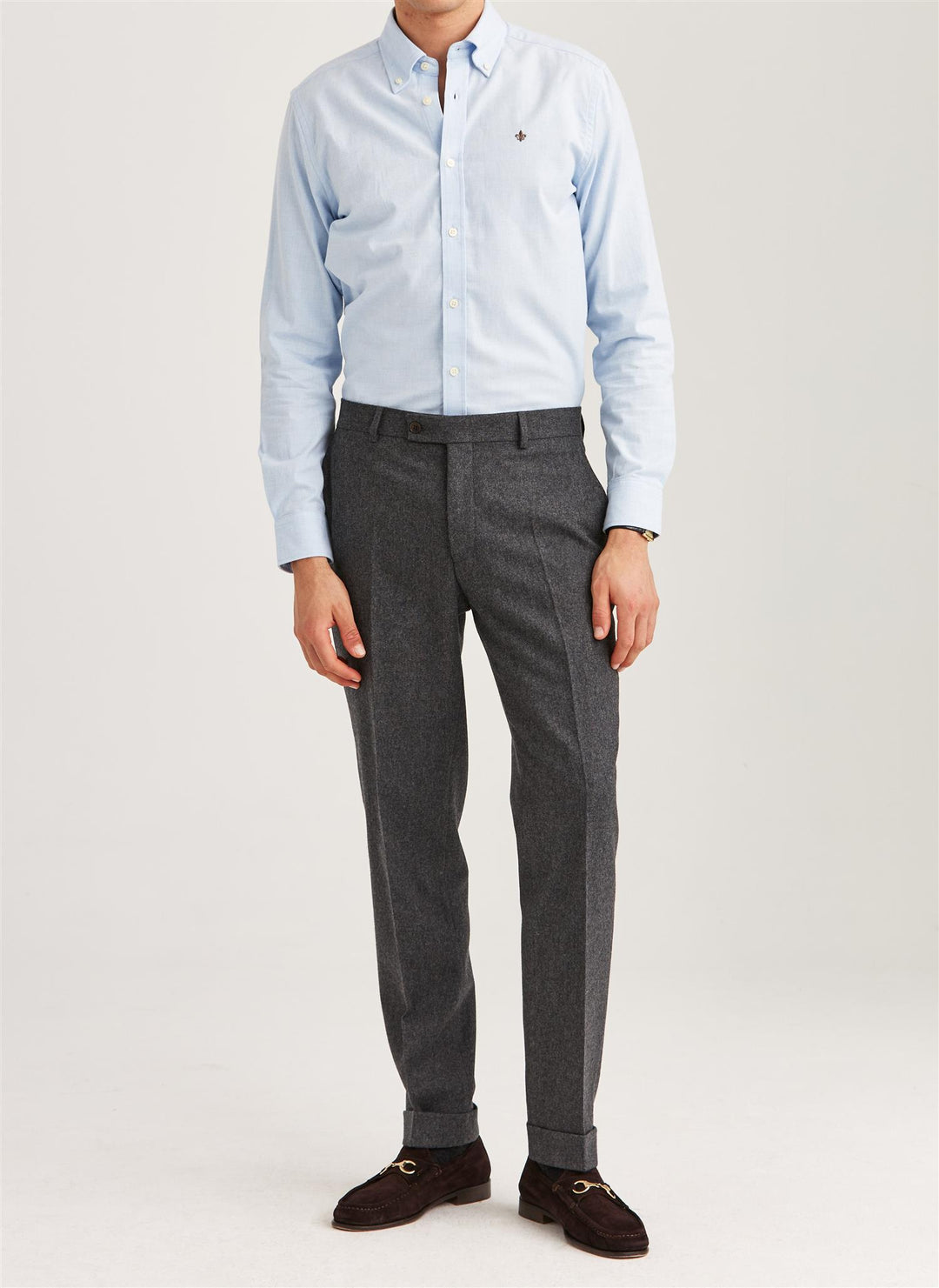 Watts Flannel Shirt Slim Fit Light Blue