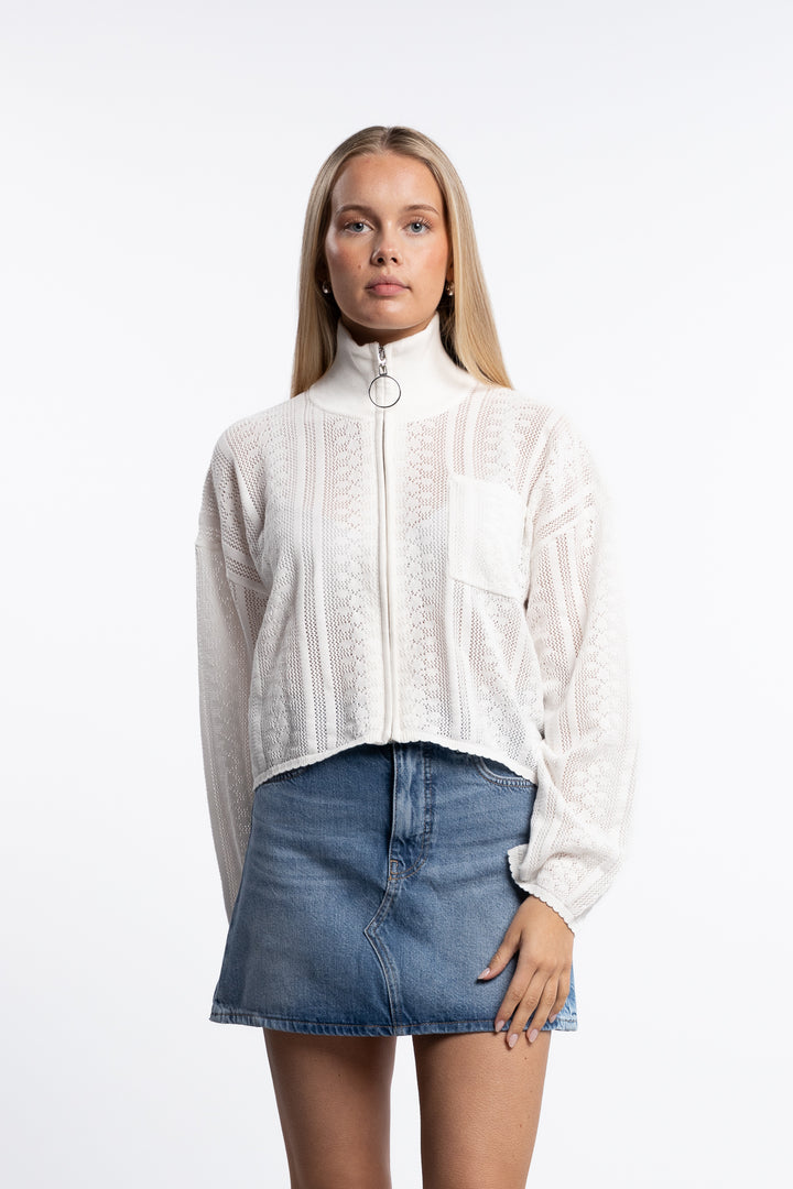 Tine Crochet Cardigan- White