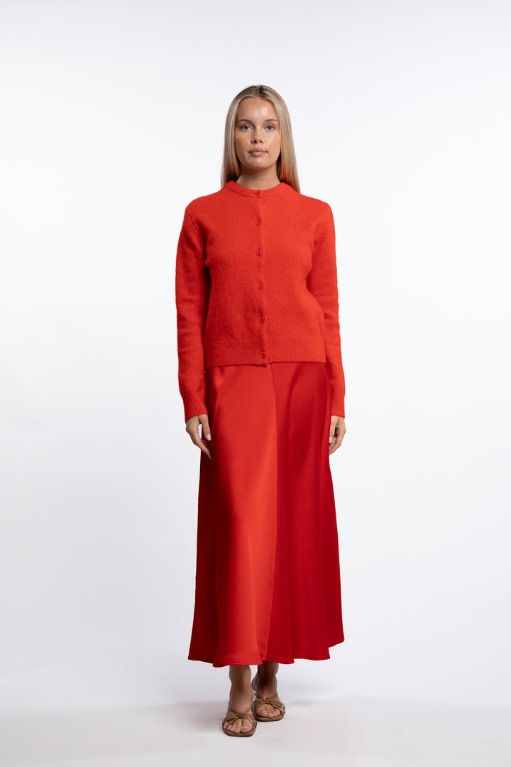 Nor Short Cardigan 7355- Flame Scarlet