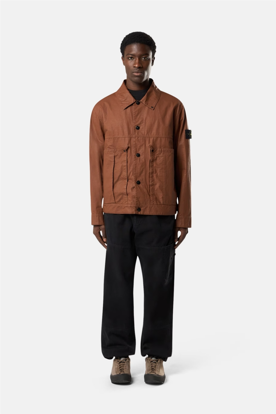 100010 Low-top Trainer With Compass Patch Brown