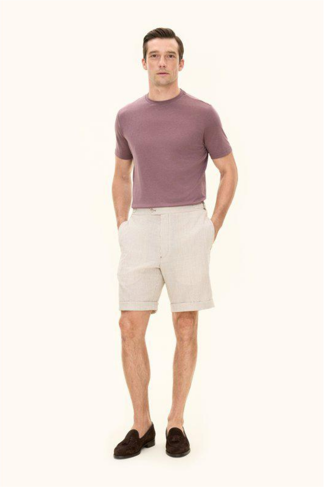 Kim Tencel/Cotton Regular Fit T-shirt Purple