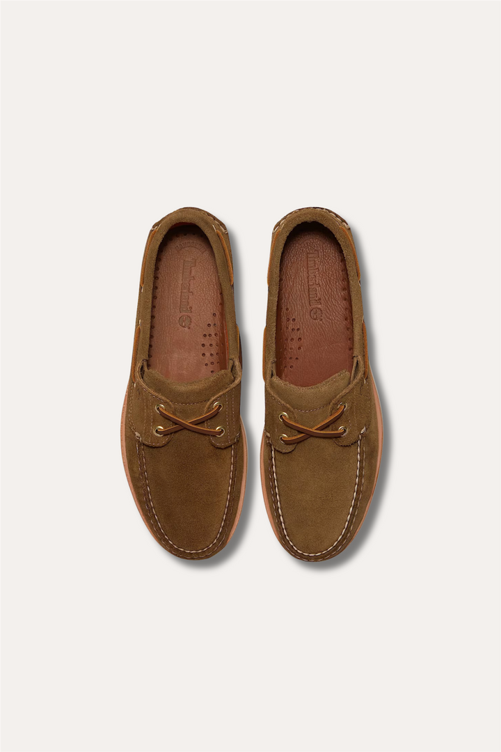 Crafted Boat Shoe Medium Beige Suede