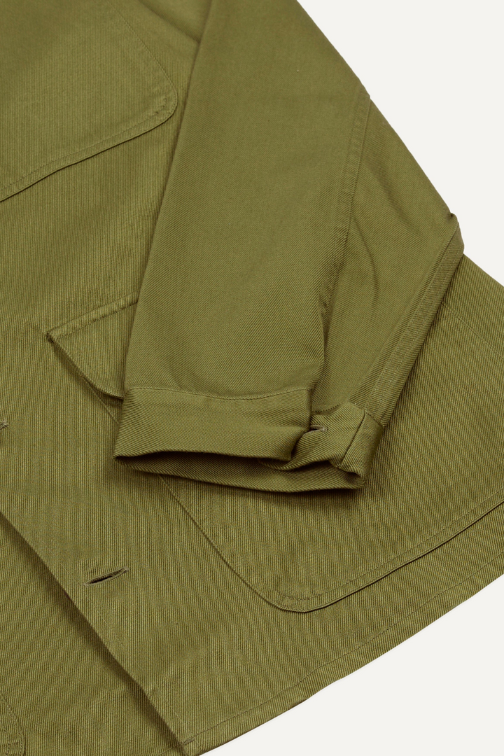 Cotton Twill Three-Pocket Overshirt Green