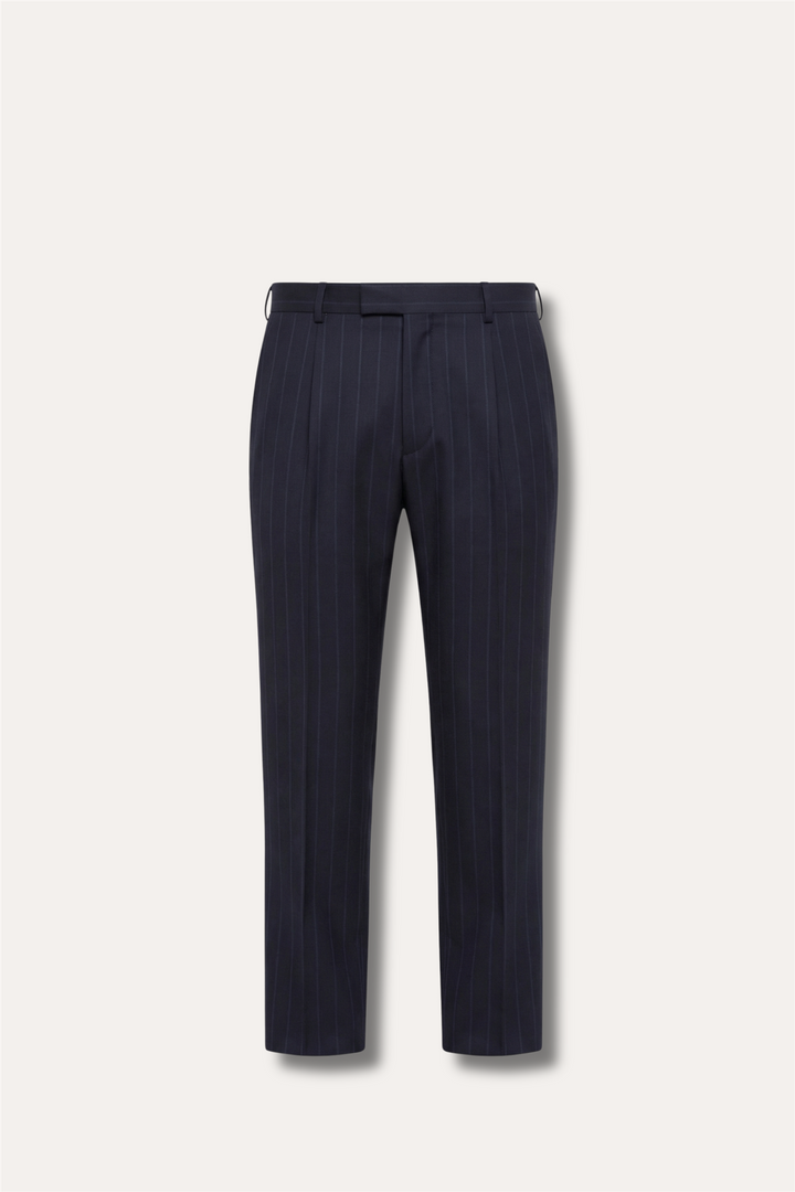 Parma Slim Fit Trousers Pinstripe Navy