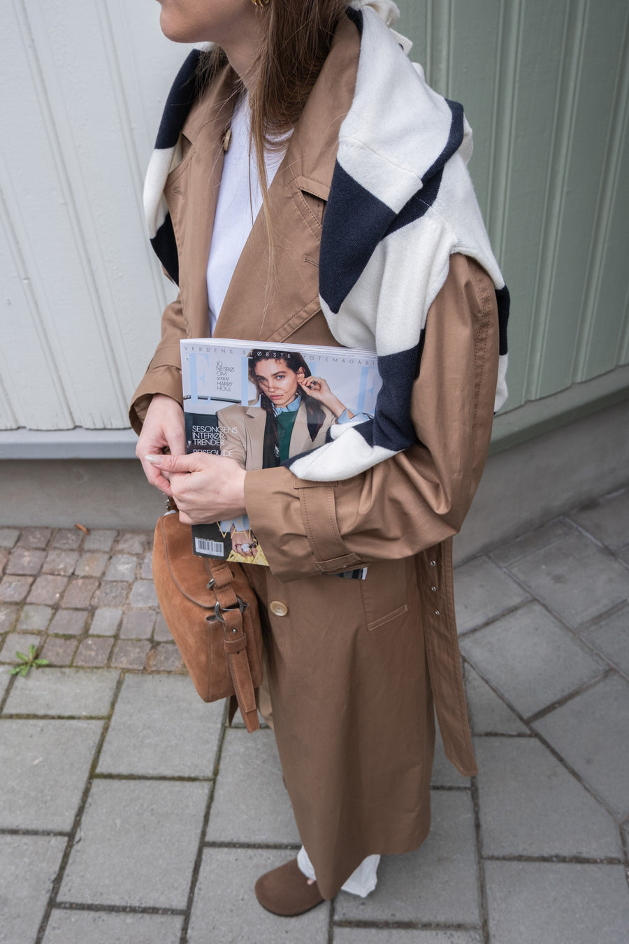 Cotton Trench Coat Taupe Beige