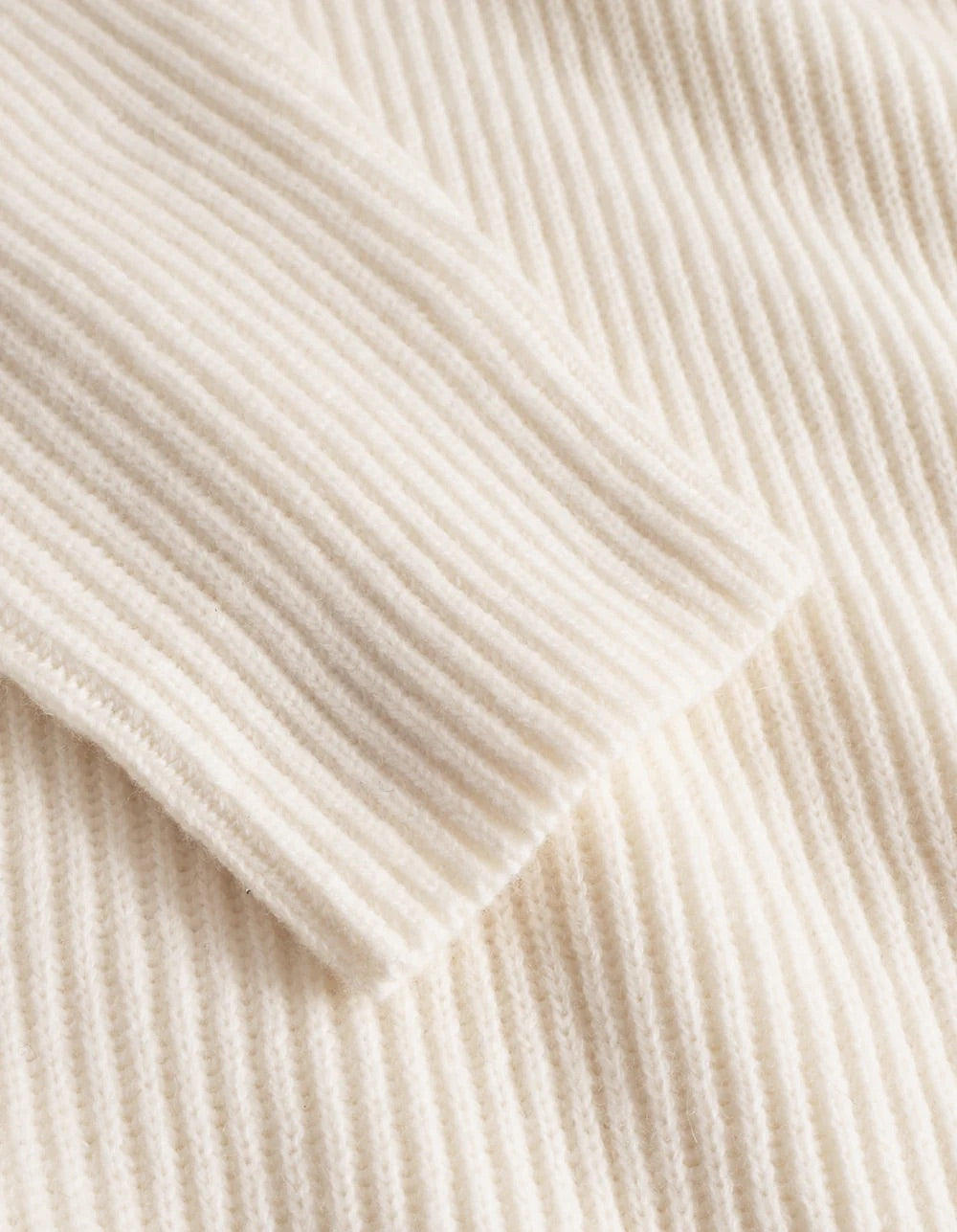 Eddie Wool Rib Rollneck Knit Ivory